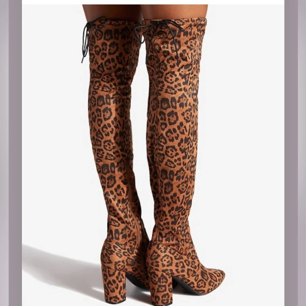 ShoeDazzle | Leopard‎ Aubriana Over-the-Knee Boot